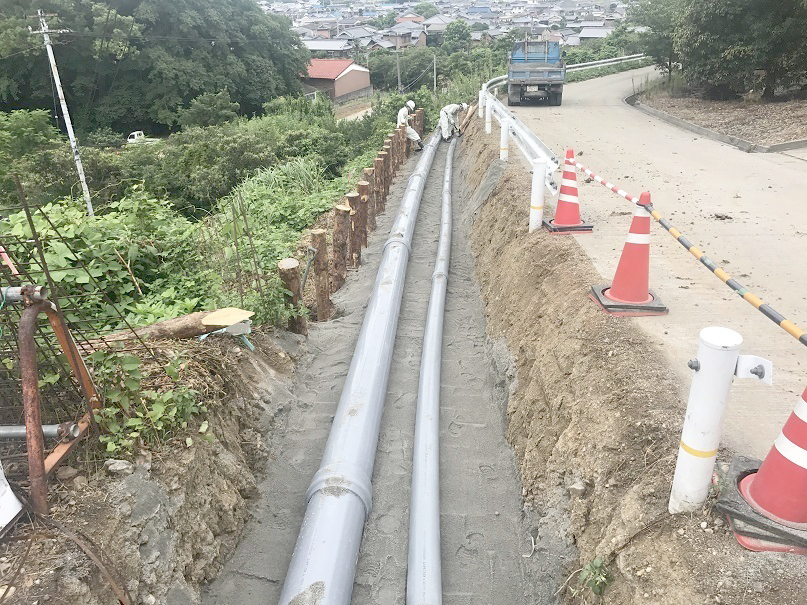 県営松ヶ浦池地区用水施設復旧工事